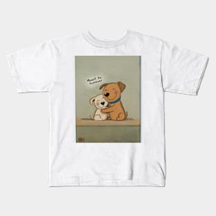 Meant be furrever - cute dogs hugging Kids T-Shirt